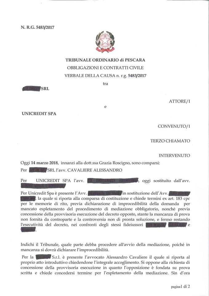 Fac Simile Opposizione A Decreto Ingiuntivo
